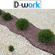 Bordure de jardin flexible lisse noire hauteur 20cm x longueur 9 mètres en pvc et anti uv (ép. 1mm) - d-work 