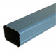 Tube de descente aluminium rectangulaire 60 x 80 mm longueur 3 mètres coloris au choix Bleu-Pigeon