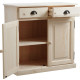 Buffet en bois brut 2 portes 2 tiroirs 
