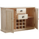 Buffet de cuisine socle avec rangement bouteilles 