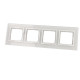 Plaque blanche quadruple 