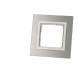 Plaque grise simple inox 