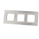 Plaque grise triple inox 