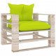 Canapé palette de jardin avec coussins bois de pin - Couleur au choix Vert Vif