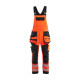 Salopette stretch 4D haute-visibilité à poches flottantes détachables 26261648 - Couleur au choix Rouge fluo-noir