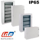 Armoire électrique étanche ip65 atlantic ide  ip65 5/7 rangées 120 à 168 modules p. Opaque 