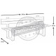 Banc de jardin avec dossier en bois traité autoclave vert gris 