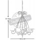 Lustre chandelier 6 bougies 