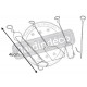 Set de 4 accessoires de cheminée en fer forgé 46cm 