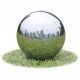 Sphère de fontaine de jardin avec LED Acier inoxydable 20 cm 