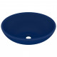 Lavabo ovale de luxe 40x33 cm céramique - Couleur au choix Bleu-foncé-mat