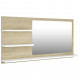Miroir de salle de bain 90x10,5x45 cm aggloméré - Couleur au choix Chêne-blanc