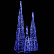 Jeu de cônes lumineux à led acrylique 60/90/120 cm - Couleur de l'éclairage au choix Bleu