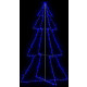 Arbre de noël cône 240 led d'intérieur/d'extérieur 118x180 cm - Couleur de l'éclairage au choix Bleu