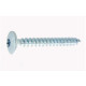 Vis de penture VISWOOD Tête ronde large - Ø7 x 90 mm - Acier zingué blanc - Boite de 100 - 3117090 