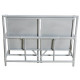 Banc de jardin convertible table + tabourets en métal 
