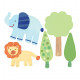 Stickers chambre bébé le zoo 