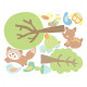 Stickers chambre bébé histoires d'animaux 