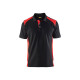 Polo Piqué 33241050 - Couleur et taille au choix Noir-Rouge