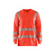 T-shirt à manches longues col V haute-visibilité anti-UV polyester 33851013 - Couleur et taille au choix Rouge fluo