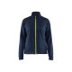 Sweat zippé femme 33942526 - Couleur et taille au choix Bleu-marine-foncé/Jaune-Fluo