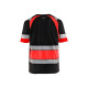 T-shirt de travail haute visibilité blaklader 100% coton - Coloris et taille au choix Noir- rouge