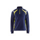 Sweat col camionneur avec détails fluo 34321158 - Couleur et taille au choix Marine-Jaune-fluo