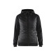 Veste hybride à capuche femme 34642526 - Couleur au choix Noir-Gris-Foncé