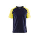 T-shirt visible bicolore 35151030 - Couleur et taille au choix Marine-Jaune fluo