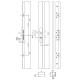 Serrure 3 points marron cp adriatic réversible pour porte 2500mm haut. Maxi. 4 clés tribando thirard 