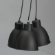 Suspension 3 lampes en métal noir 