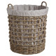 Panier à linge en poelet gris (lot de 2) 