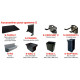 Servante polyvalente 180 kg 2 plateaux avec rebords sr2 stockman 