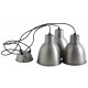 Suspension 3 lampes en zinc 