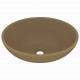 Lavabo ovale de luxe 40x33 cm céramique - Couleur au choix Crème-mat