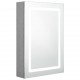 Armoire de salle de bain à miroir LED 50x13x70 cm - Couleur au choix Gris-béton