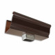 Naissance frontale de gouttière aluminium agrafable dév.300 coloris au choix Brun