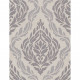 Papier peint medallion beige et argenté 