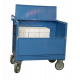 Chariot conteneur tôle avec toit - dimensions plateau au choix 