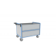 Chariot conteneur PP alvéolaire 500 kg - Avec ou sans toit et dimensions au choix Sans toit