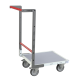 Chariot monté FLAT-PACK™ dossier fixe plateau mélaminé roues TPE 250 kg - Dimensions au choix 550 x 495