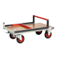 Chariot FLAT-PACK™ dossier repliable plateau médium roues CC 400 kg - Dimensions au choix 