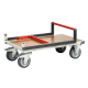 Chariot FLAT-PACK™ dossier repliable 850 x 500 mm plateau médium roues TPE 400 kg - 804721241 