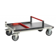 Chariot monté FLAT-PACK™ dossier repliable plateau tôle galva roues TPE 400 kg - Dimensions au choix 