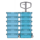 Transpalette peseur galva pour bacs 75 L 500 kg - 855010467 
