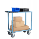 Servante mécano-soudée EVERSTEEL™ 2 plateaux médium 850 x 500 mm roues TPE 400 kg - 880701241 