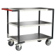 Servante à plateaux tôle galva FLAT-PACK™ 400 kg - Nombre de plateaux et dimensions au choix 850 x 495|3