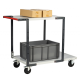 Servante flat-pack 2 plateaux mélaminé 1 plateau 1000 x 600 mm et 1 plateau 700 x 600 mm roues CC 250 kg 