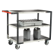 Servante montée FLAT-PACK™ 3 plateaux tôle 1000 x 600 mm roues TPE 250 kg - 886722324 