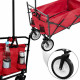 Chariot de jardin pliable 70 kg avec toit + sacoche - Couleur au choix 